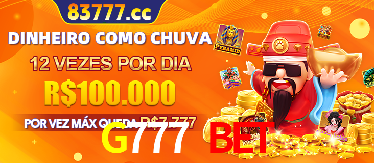 Banner do programa de recompensas Recomende para amigos do G777 BET, detalhando os bônus por convidar amigos, com prêmios que chegam a R$288.888.