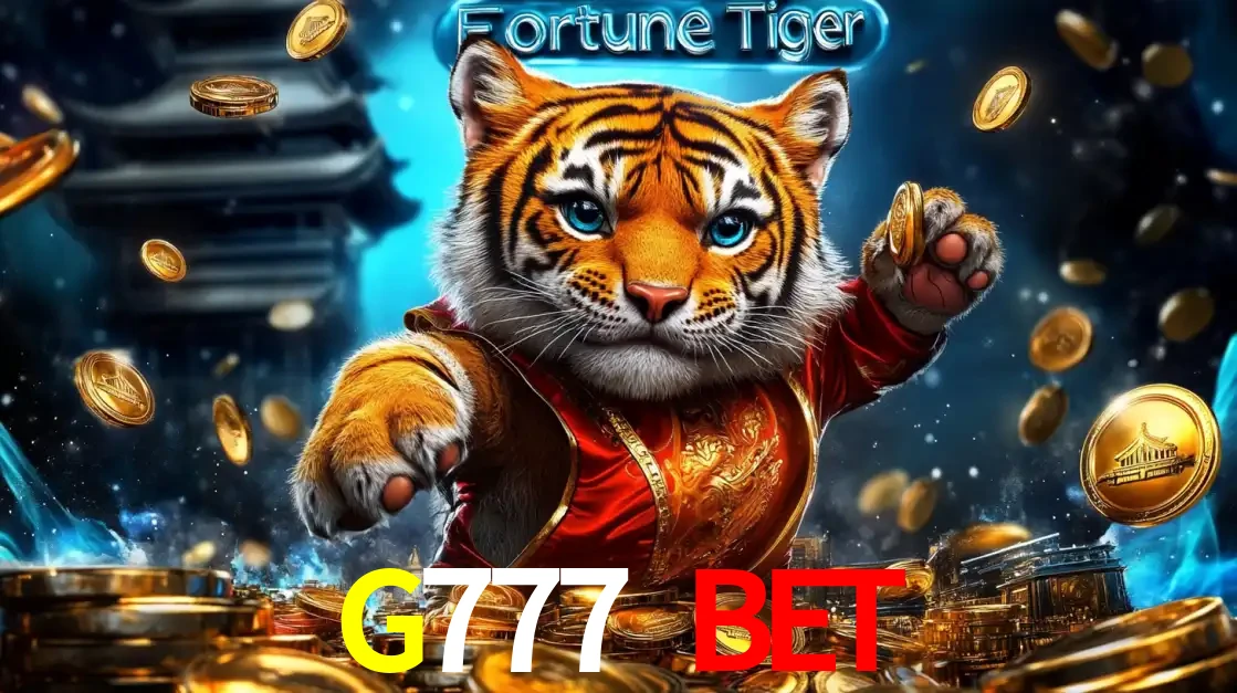 Imagem promocional do jogo de slot Fortune Tiger, com um tigre majestoso em traje tradicional cercado por uma fortuna em moedas de ouro, disponível agora no cassino G777 BET.